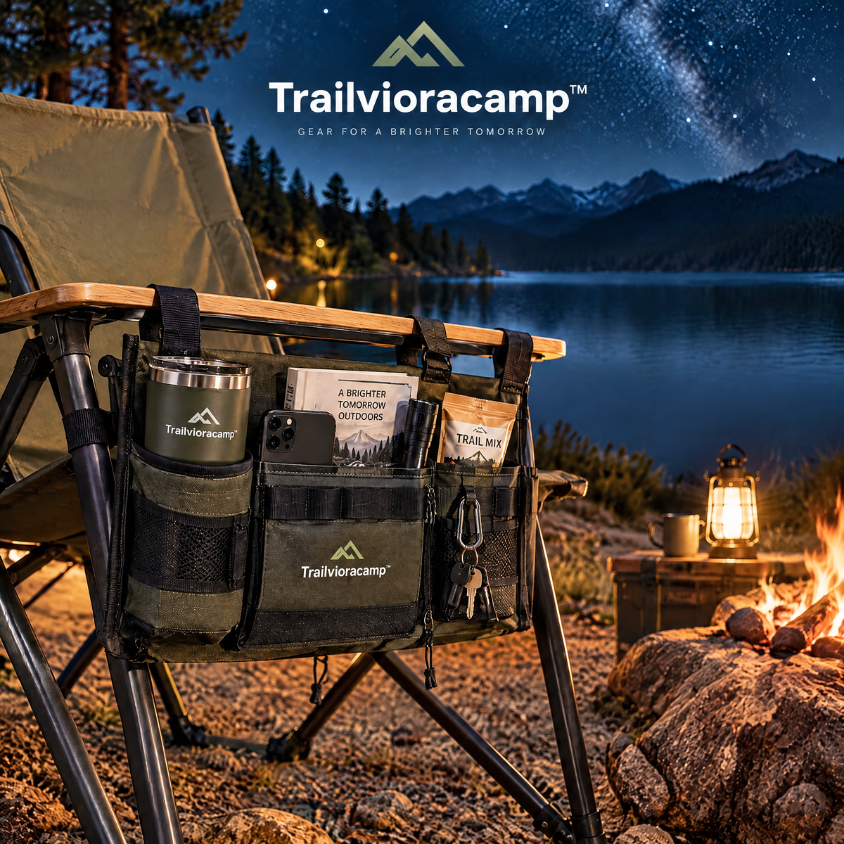 Trailvioracamp™ Camping Chair Side Organizer