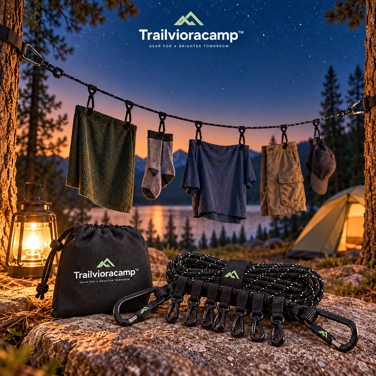 Trailvioracamp™ Portable Camping Clothesline