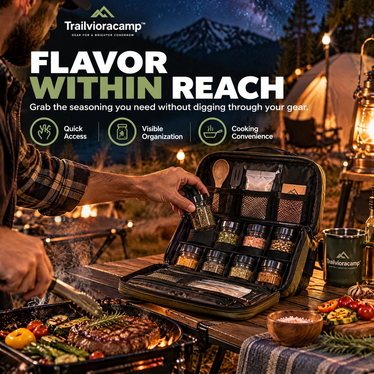 Trailvioracamp™ Camping Spice Organizer