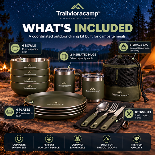 Trailvioracamp™ Camping Tableware Set