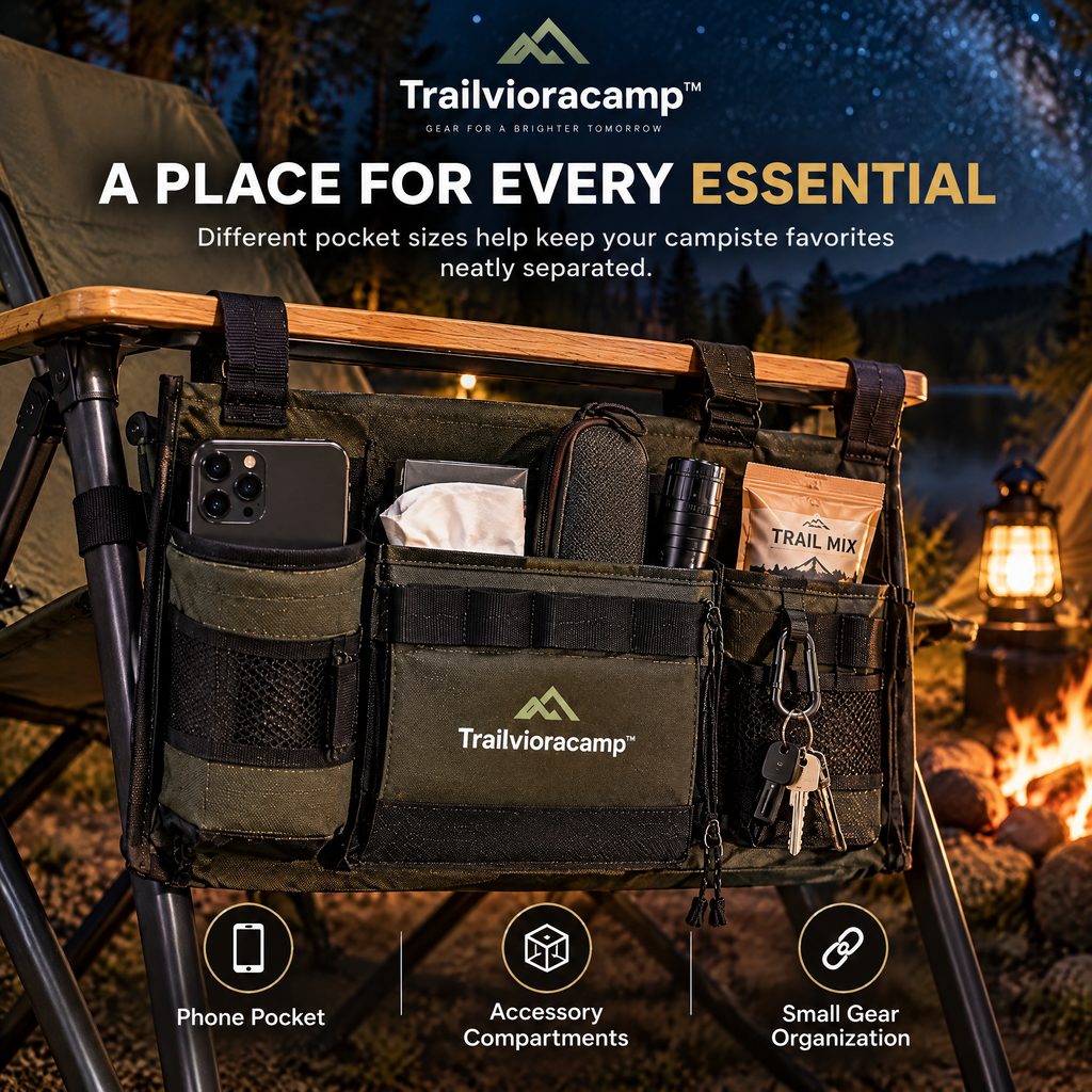 Trailvioracamp™ Camping Chair Side Organizer
