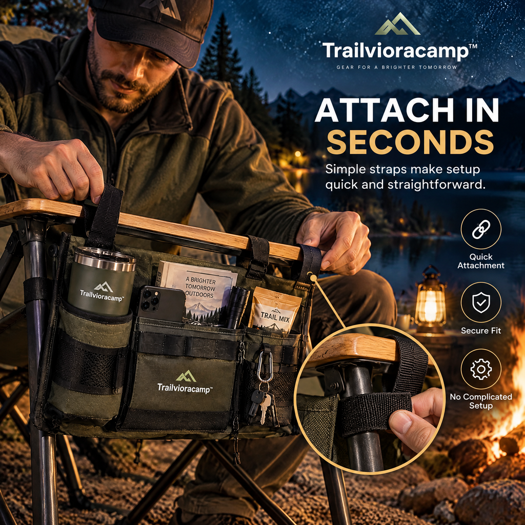 Trailvioracamp™ Camping Chair Side Organizer