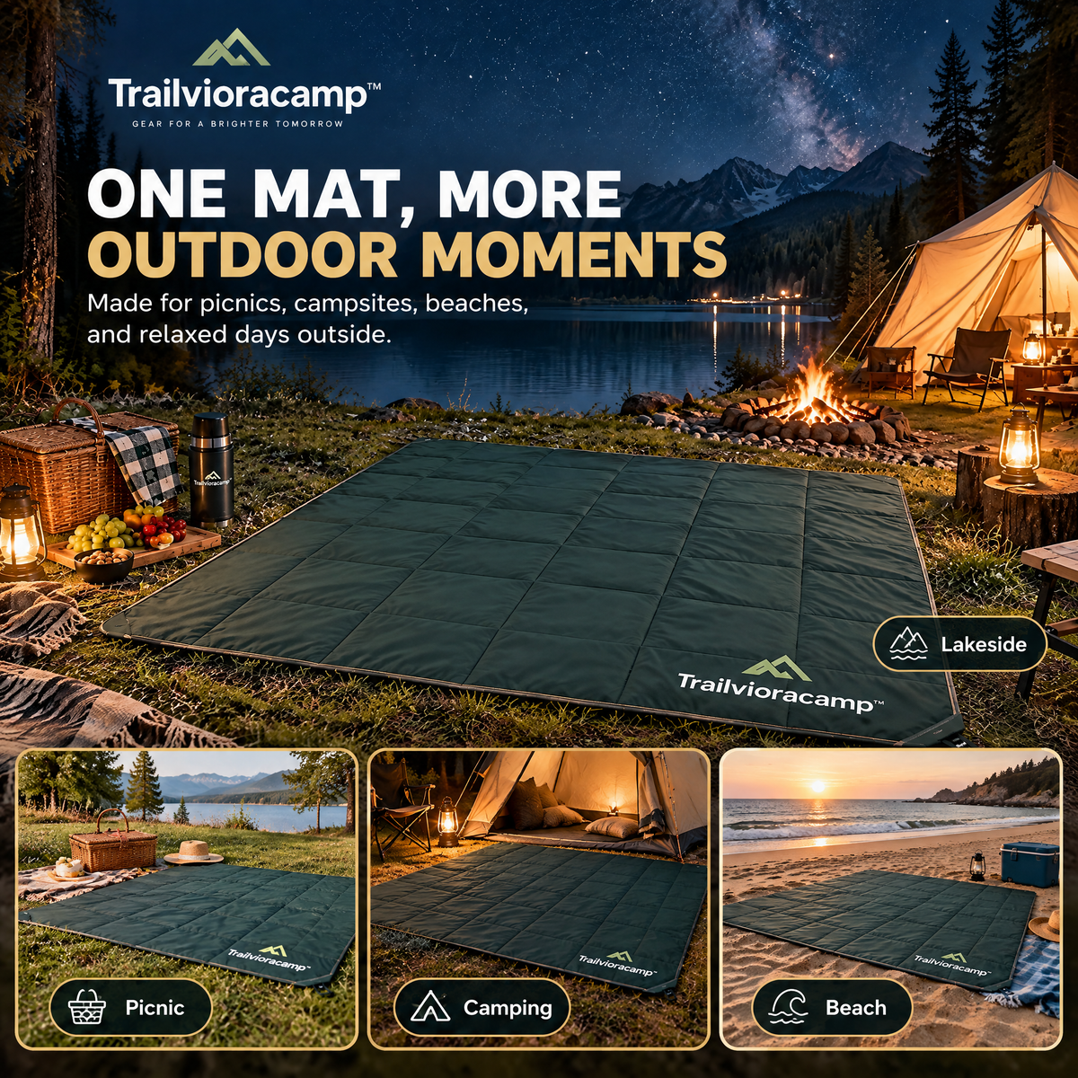Trailvioracamp™ Outdoor Picnic Ground Mat