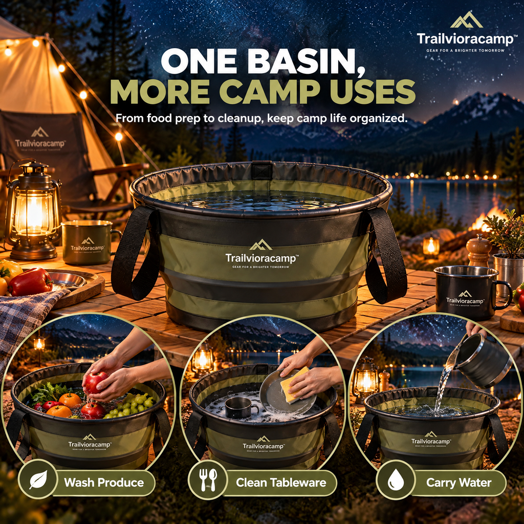 Trailvioracamp™ Portable Camping Wash Basin