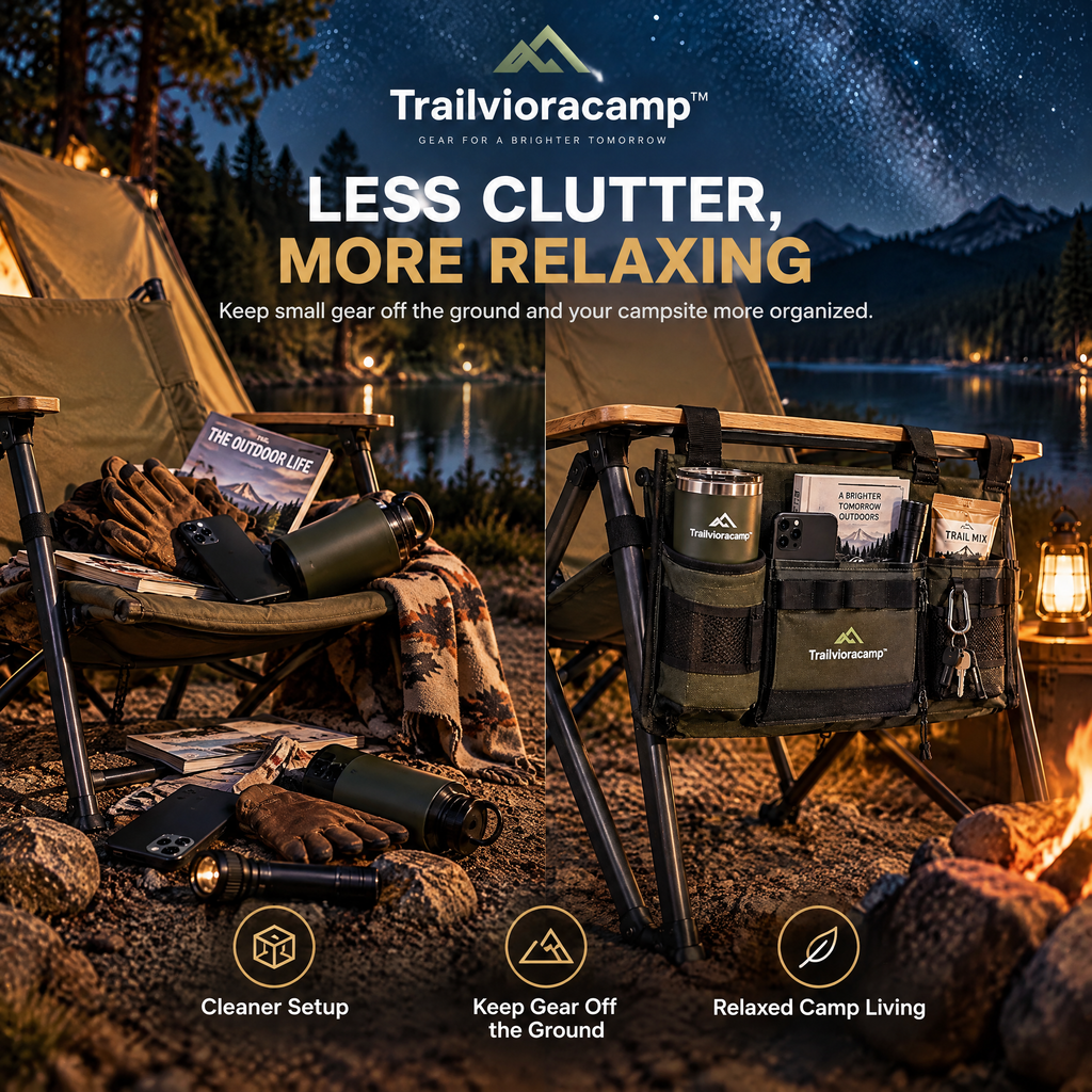 Trailvioracamp™ Camping Chair Side Organizer
