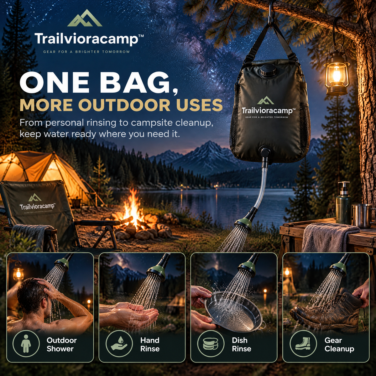 Trailvioracamp™ Portable Outdoor Shower Bag