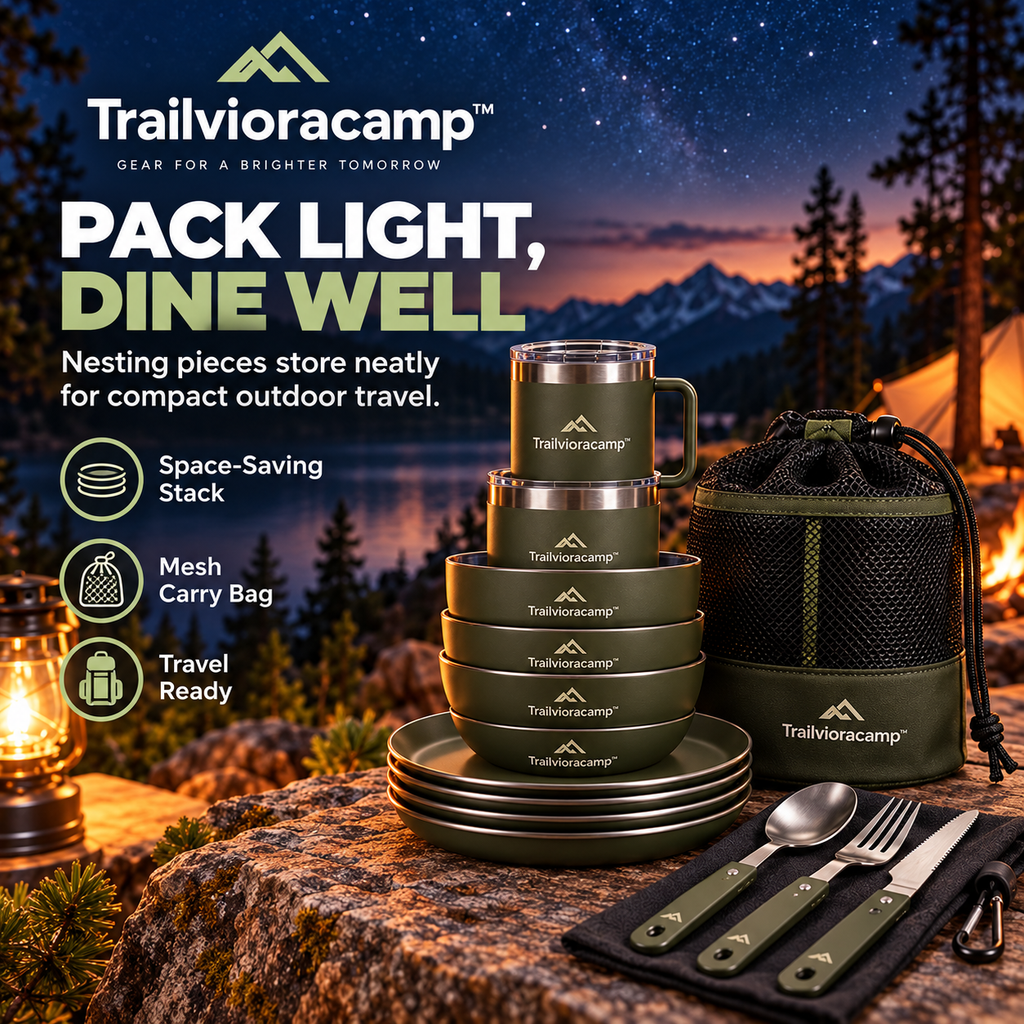 Trailvioracamp™ Camping Tableware Set