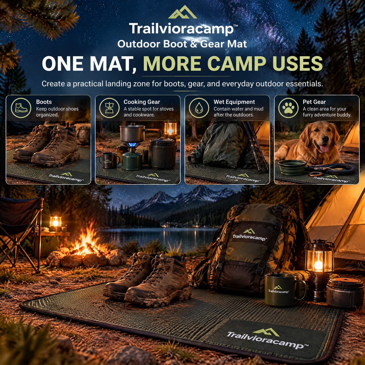 Trailvioracamp™ Outdoor Boot & Gear Mat