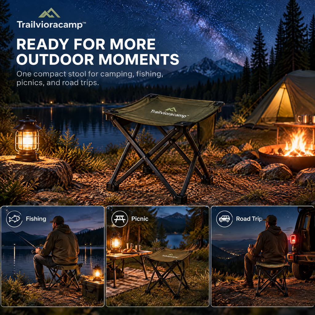 Trailvioracamp™ Foldable Camping Stool
