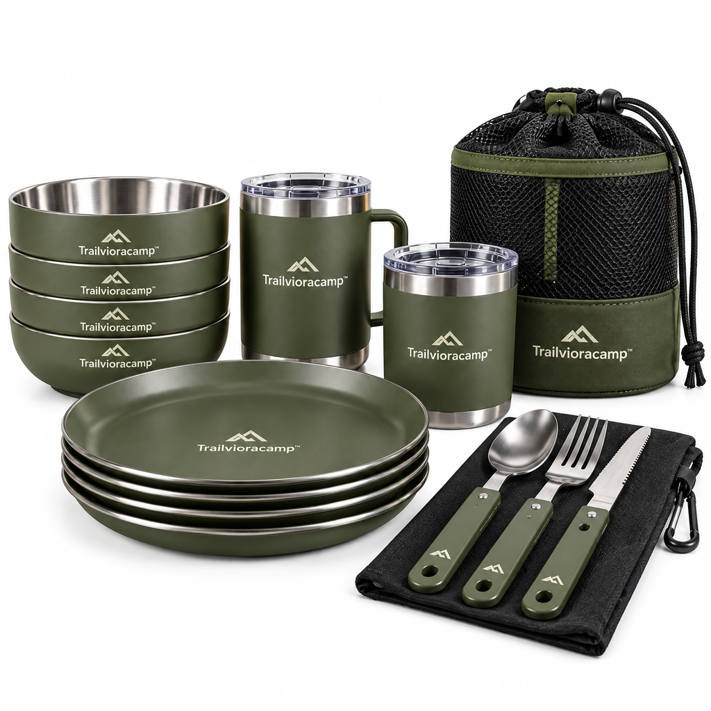 Trailvioracamp™ Camping Tableware Set