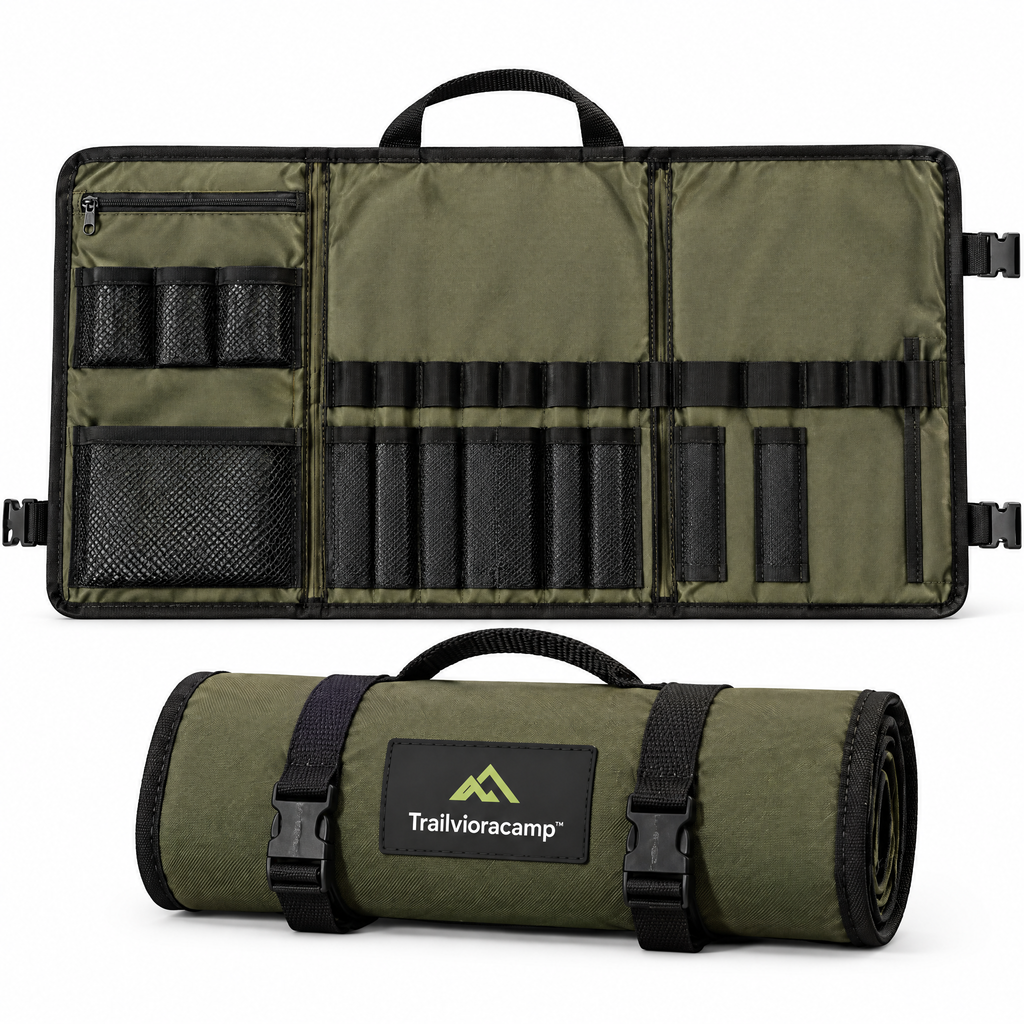 Trailvioracamp™ Camping Utensil Organizer Roll